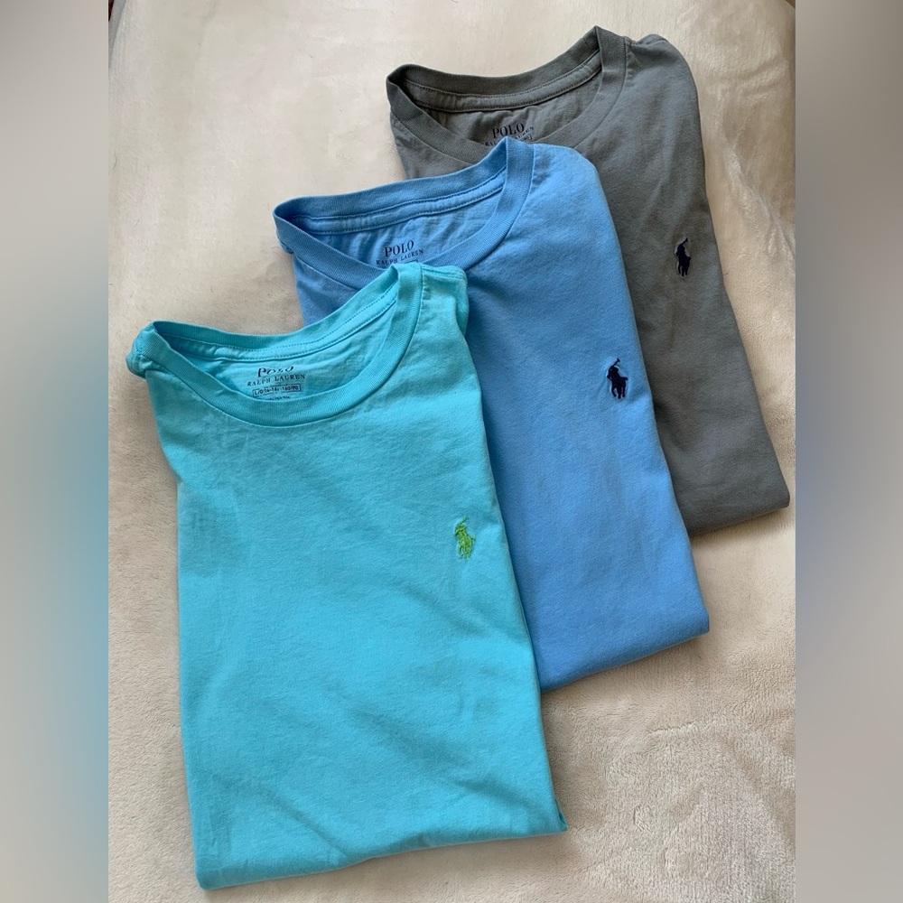 Boy’s Set of 3 Polo Ralph Lauren Short Sleeve Crewneck Tee Shirts